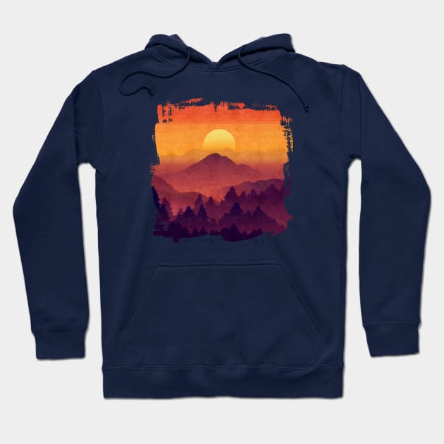 Golden Sunset In The Misty Mountains Hoodie by LittleBunnySunshine